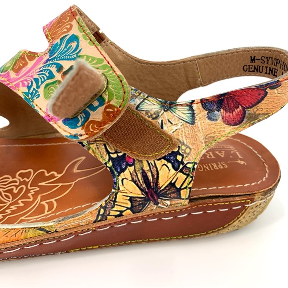 Spring Step L'Artiste Hand-Painted Multicoloured Symphony Sandal, 41 - Picture 13 of 16